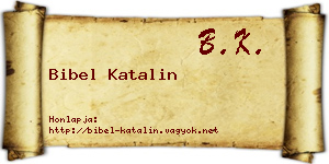Bibel Katalin névjegykártya